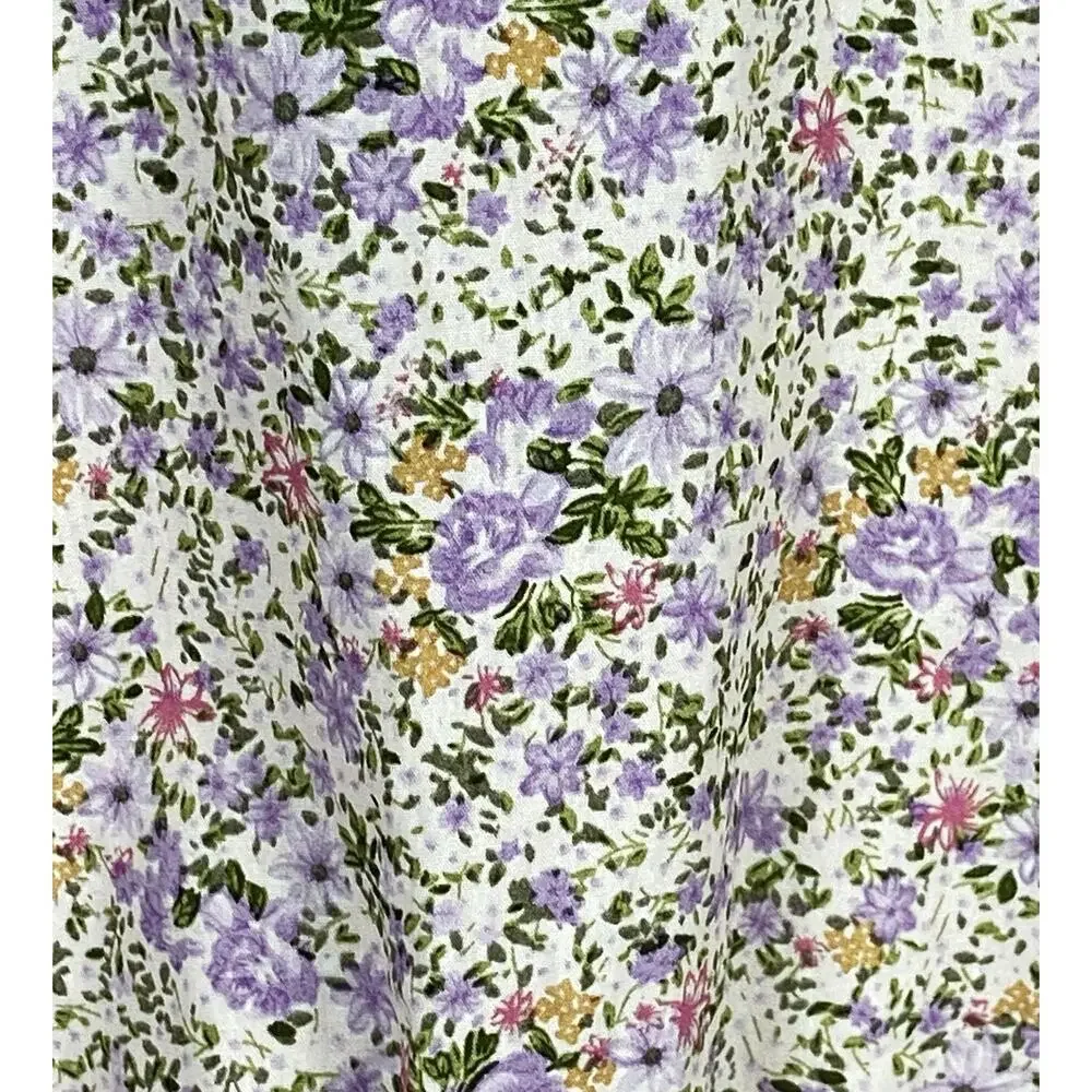 ASTR the Label Puff Sleeve Top Women’s L Tie Front Floral Pattern